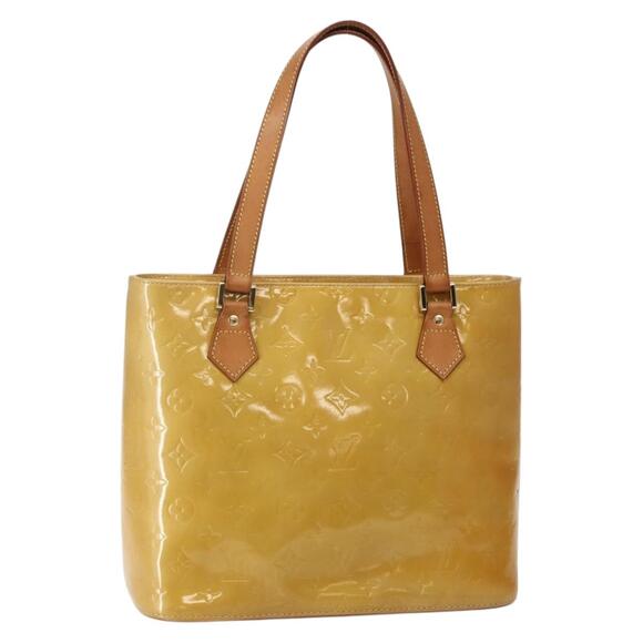 LOUIS VUITTON Monogram Vernis Houston Hand Bag Beige M91004 - Picture 1 of 13